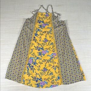 Miami Floral‎ Yellow and Purple Sundress Women’s Medium